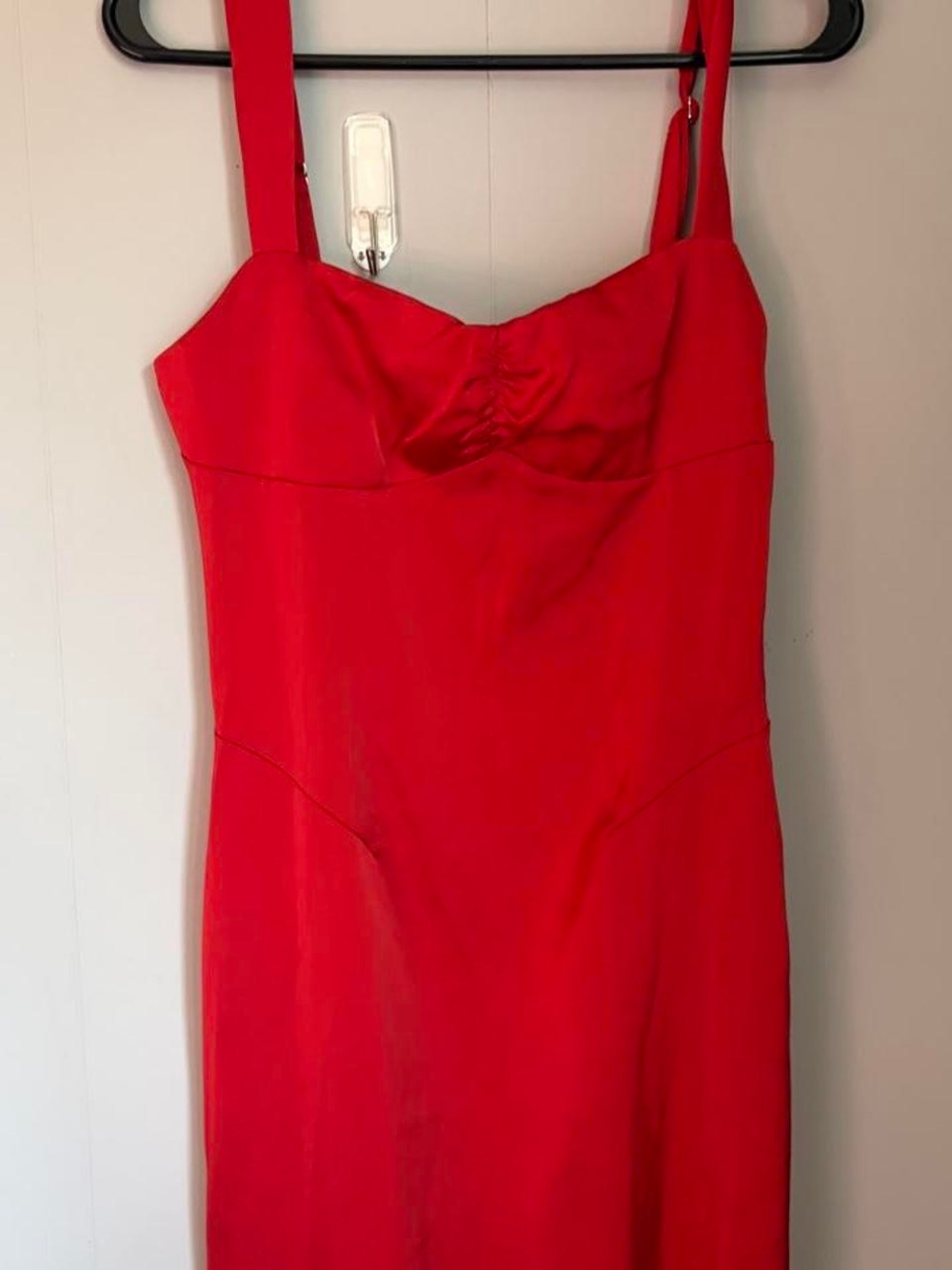 Princess Polly Elegant Red Satin Slip Dress - Picture 3 of 7